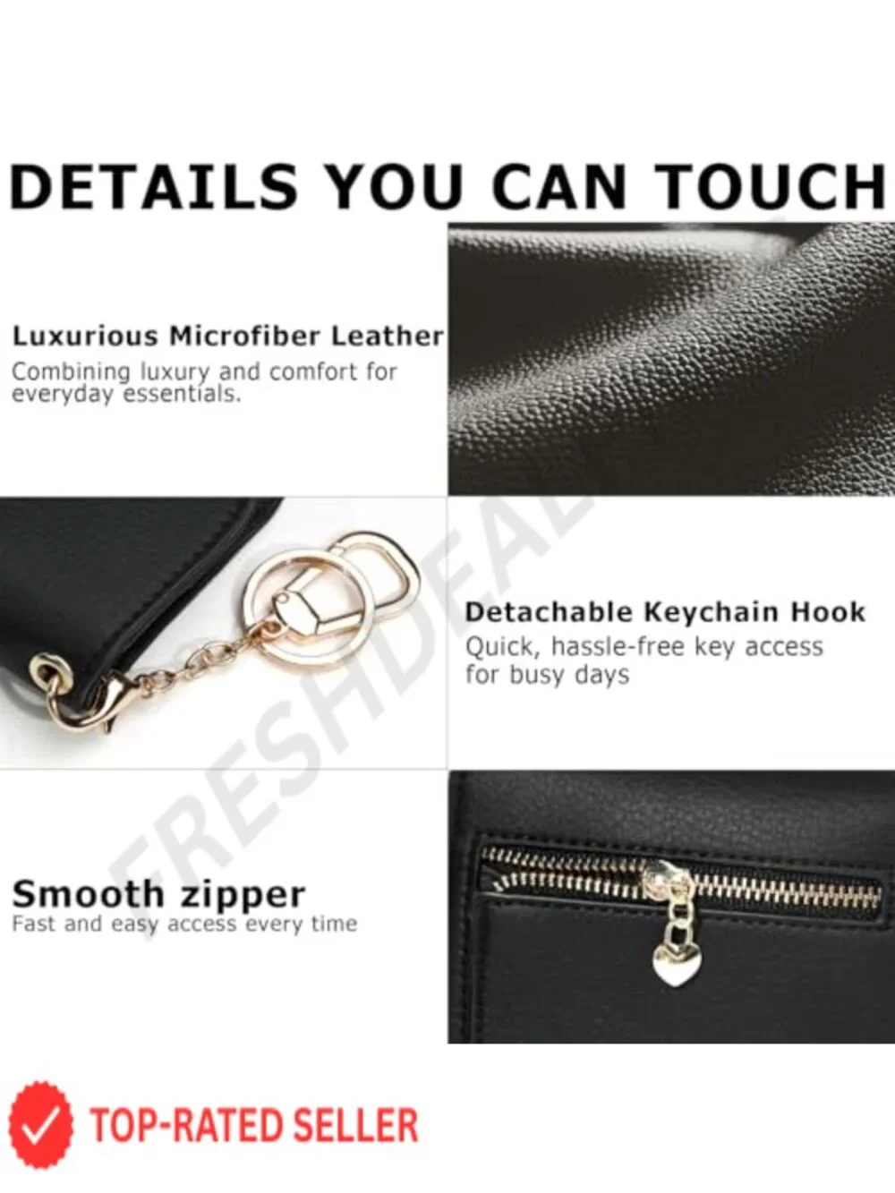 Mini RFID Blocking Slim Wallet Women Tri-Fold Card Holder with Coin Pocket